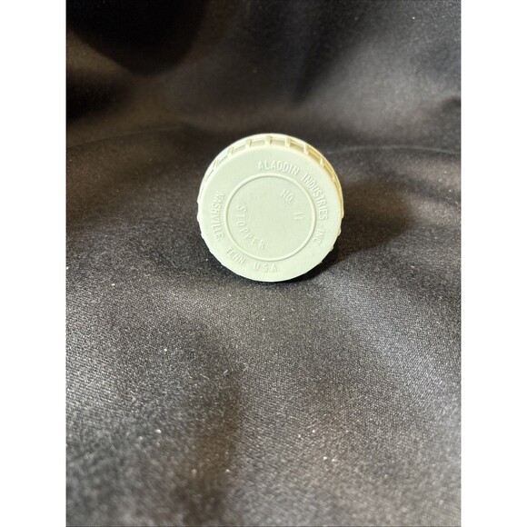 VTG Aladdin Stanley Thermos A-944C Quart No. 100 Cup No. 11 Stopper Green Steel - Picture 6 of 15